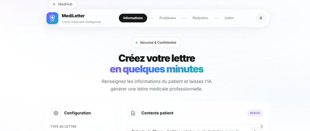 Interface MediLetter